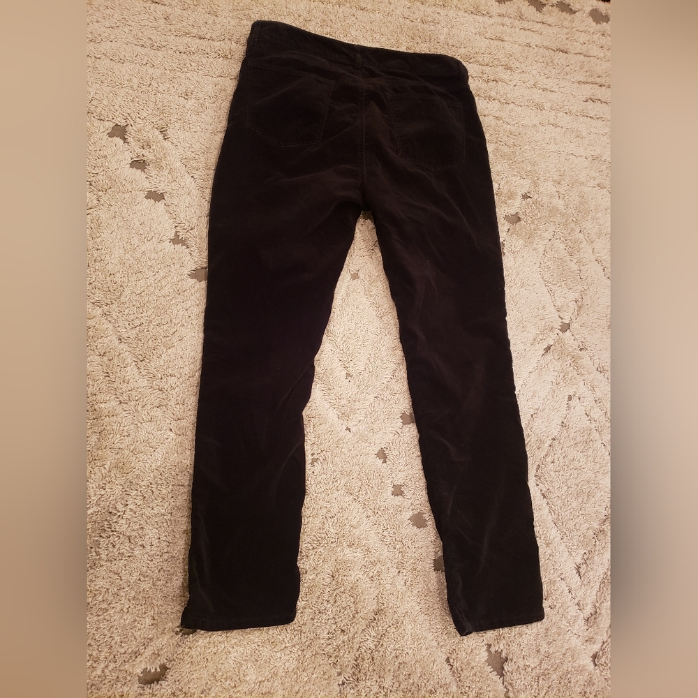 Talbots Flawless Five Pocket Black Velvety Pants Women's Size 14P Straight Leg - Picture 4 of 13